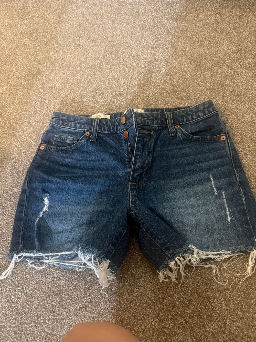 Universal Thread Dark Blue Distressed Denim Cutoff Shorts